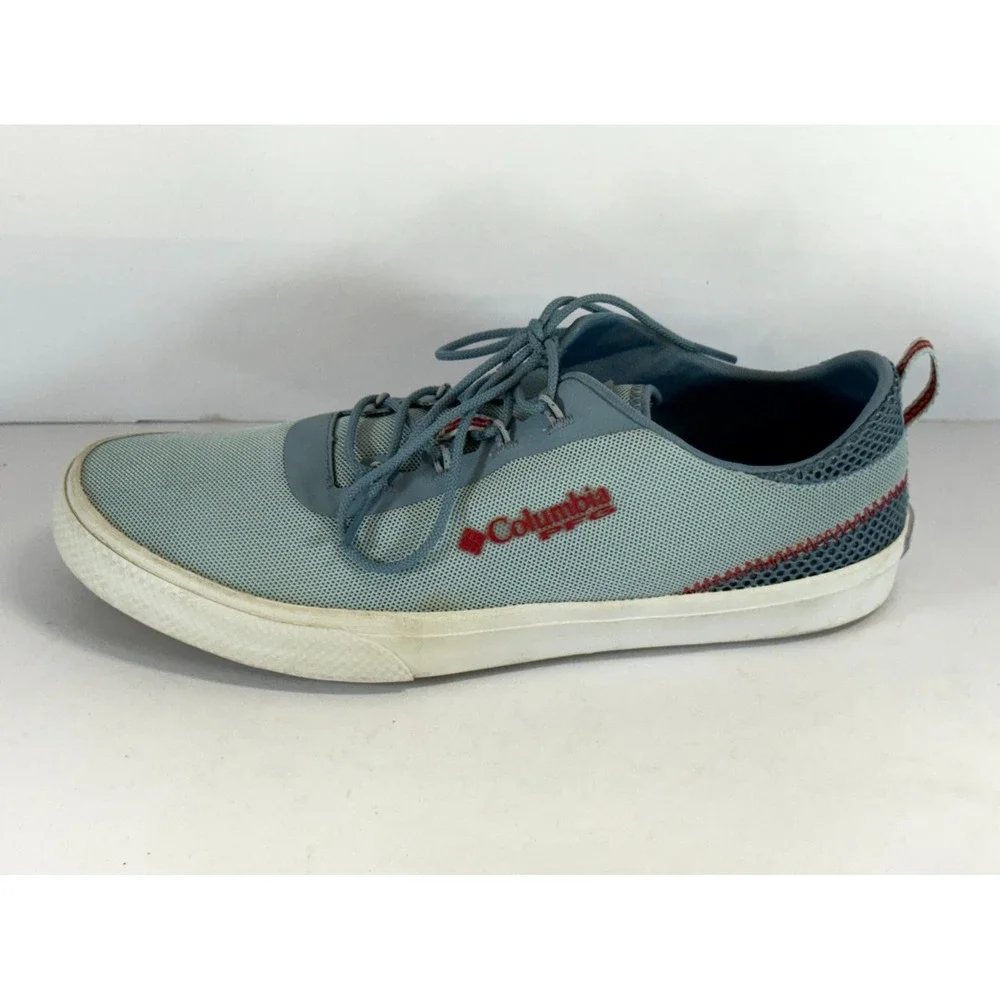 Columbia Dorado PFG Womens 9 Sneaker Mirage Blue Red Low Top Fishing Boat Shoes